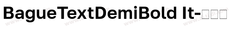 BagueTextDemiBold It字体转换